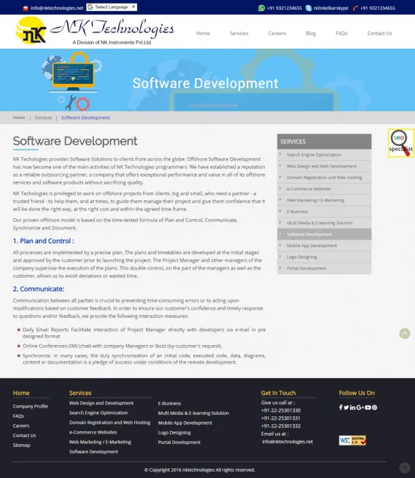 Software Development In Thane, Mumbai | NK Technologies
