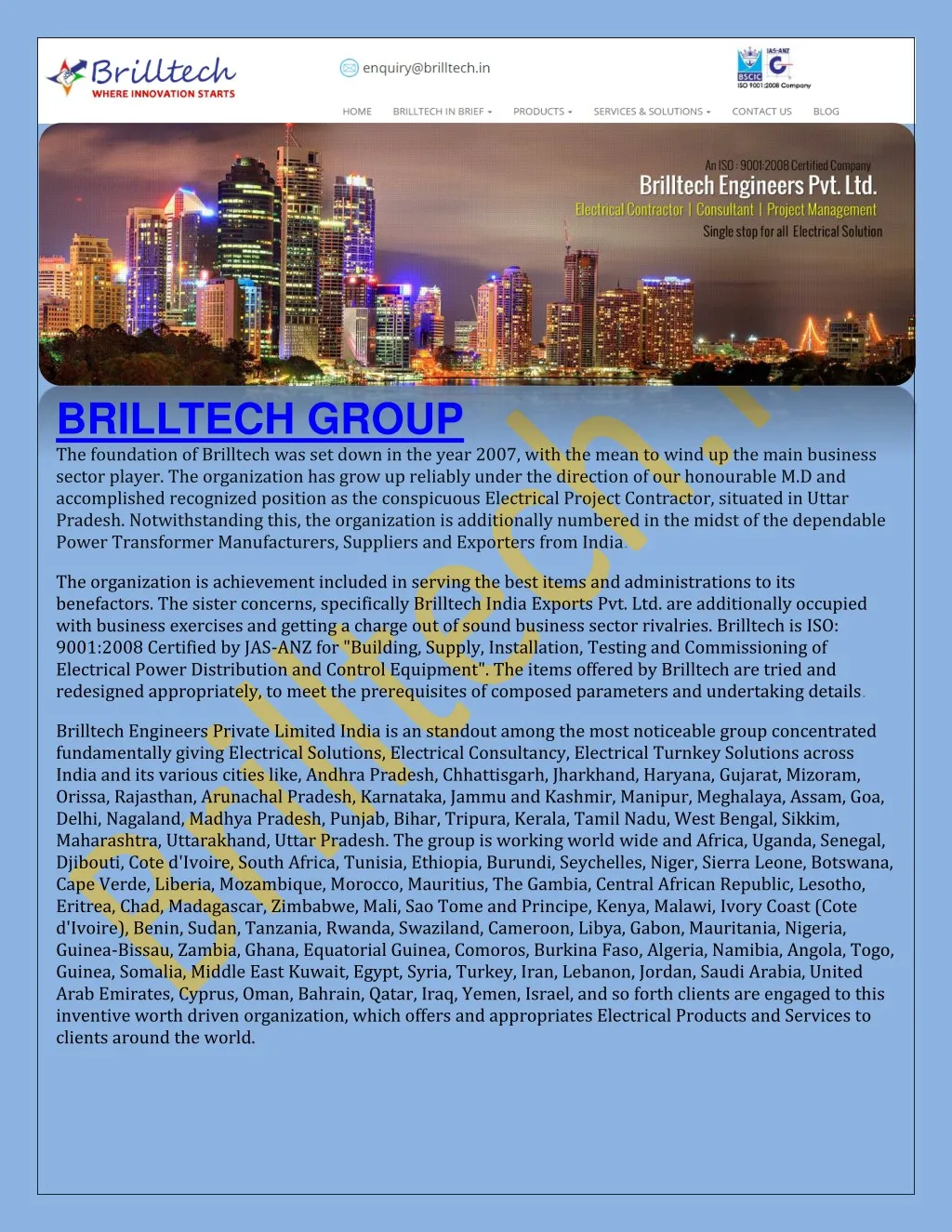 brilltech group the foundation of brilltech