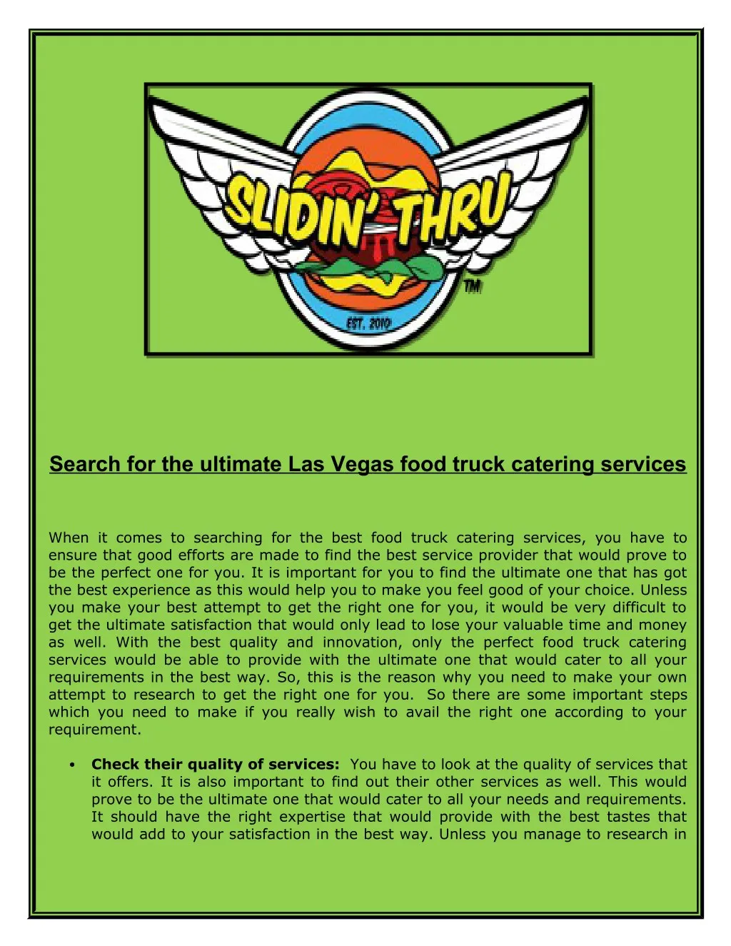 search for the ultimate las vegas food truck