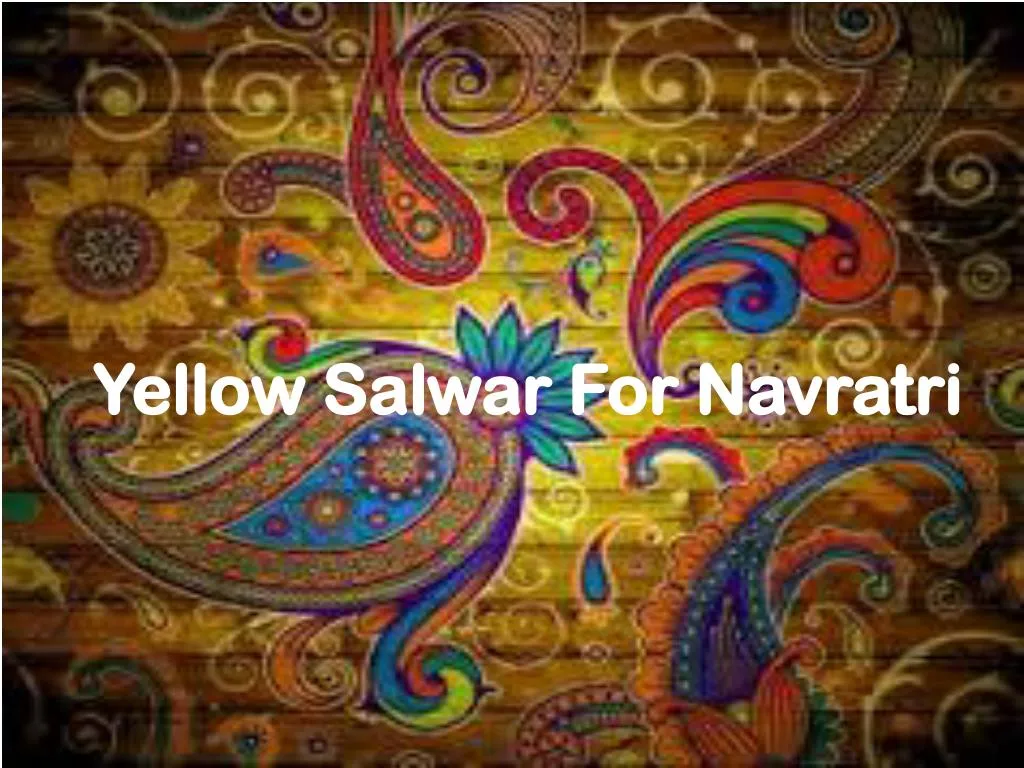 yellow salwar for navratri