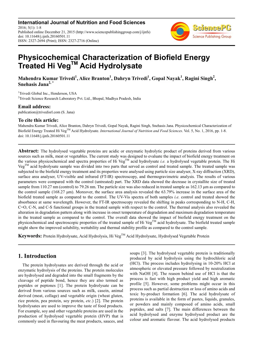 international journal of nutrition and food