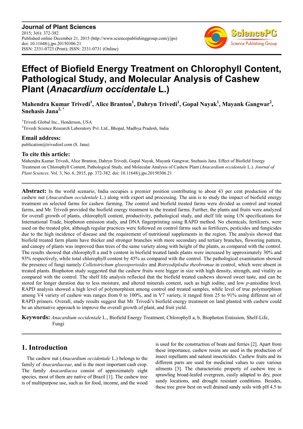 journal of plant sciences 2015