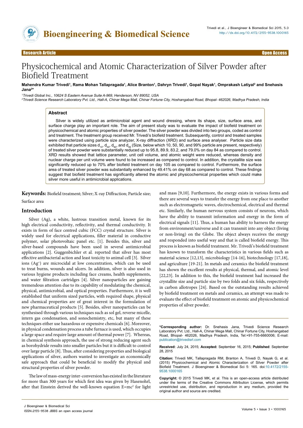 trivedi et al j bioengineer biomedical sci 2015