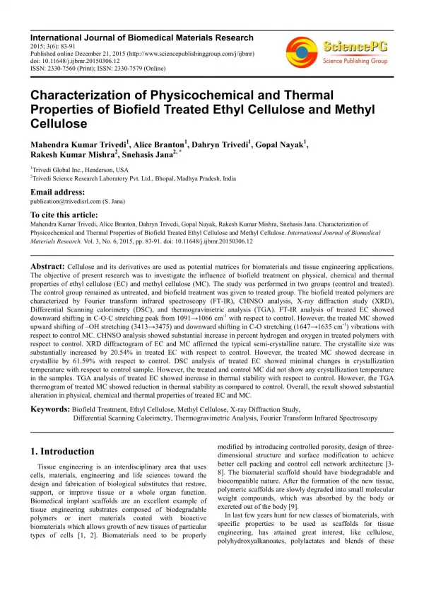 international journal of biomedical materials