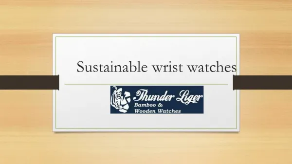 Thunder Liger Sustainable watches