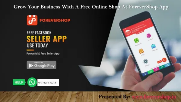 Grow Your Business With A Free Online Shop At ForeverShop App Now