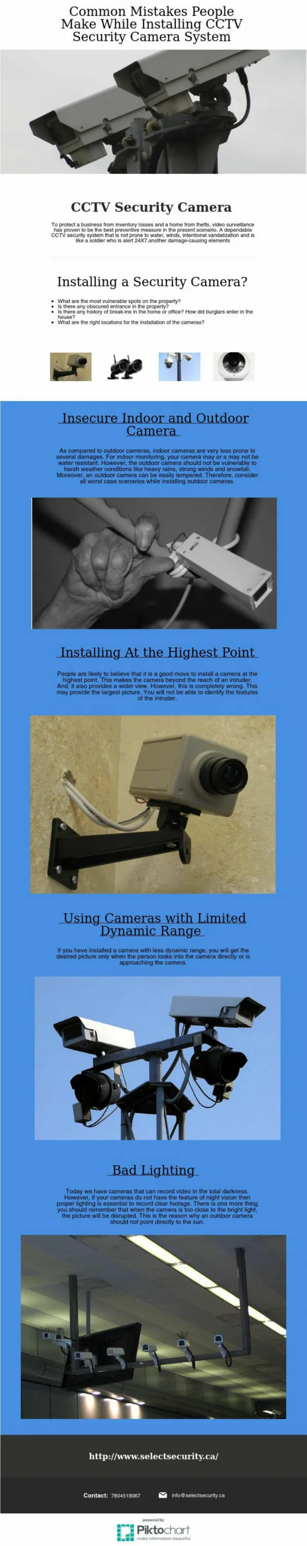 Common Mistakes People Make While Installing CCTV Security Camera System