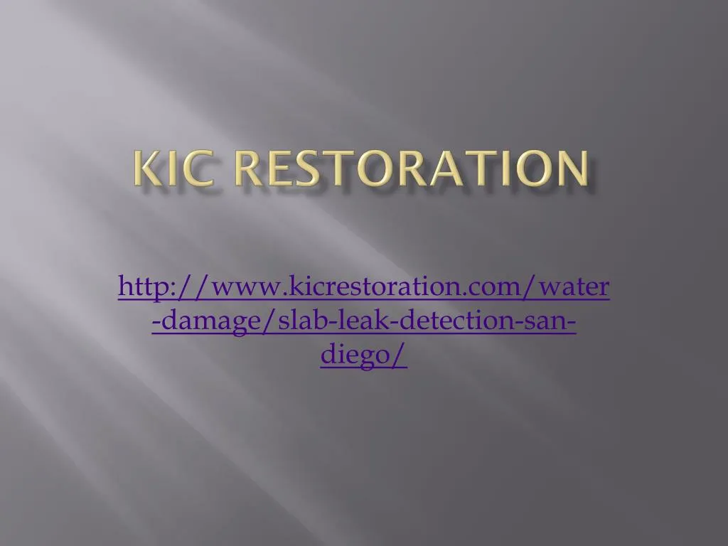 kic restoration