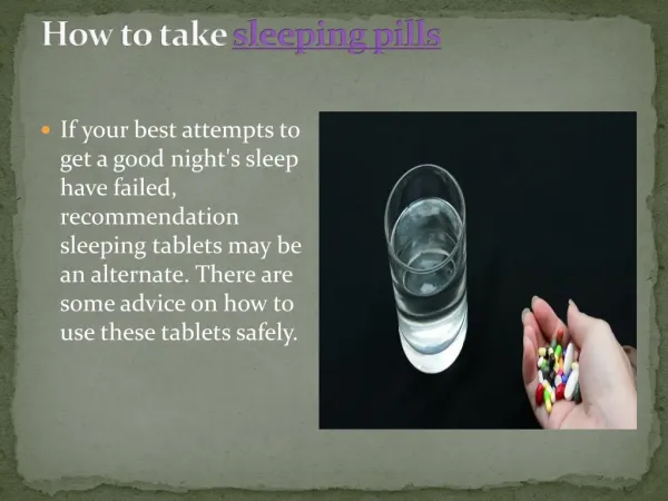 How to take sleeping pills: Air Mail UK