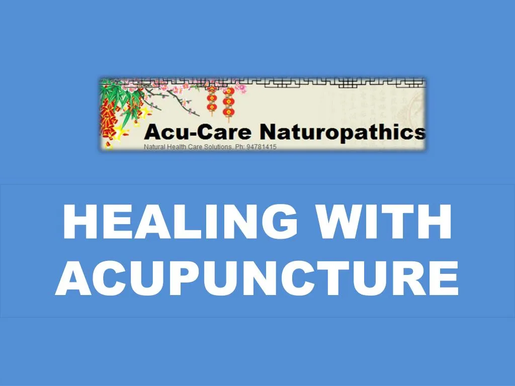 healing with acupuncture