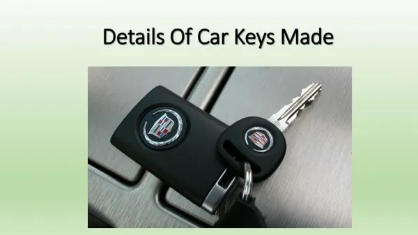 Details Of Car Keys Made