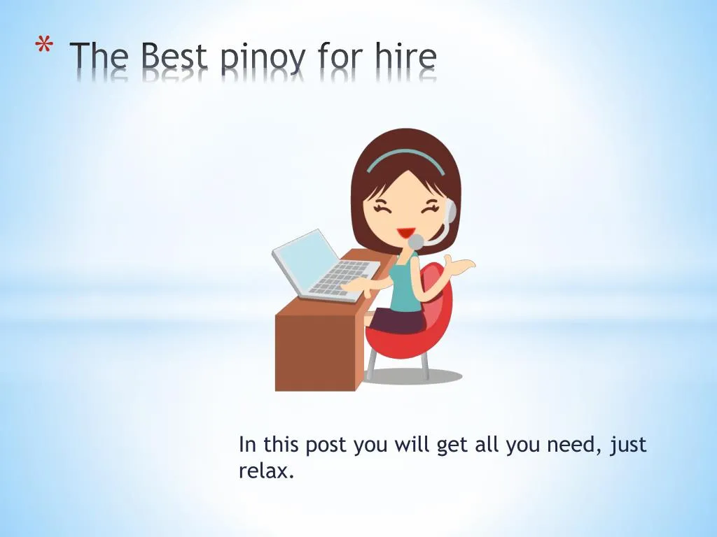 the best pinoy for hire