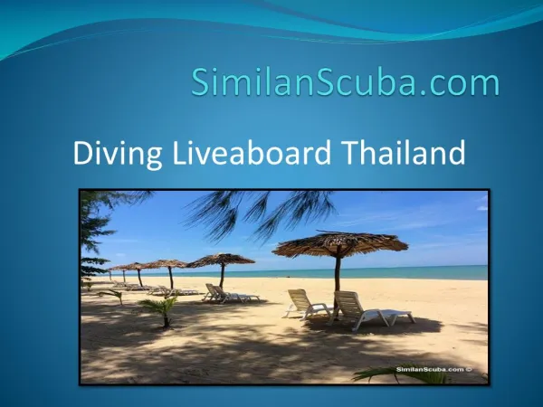 Diving Liveaboard Thailand