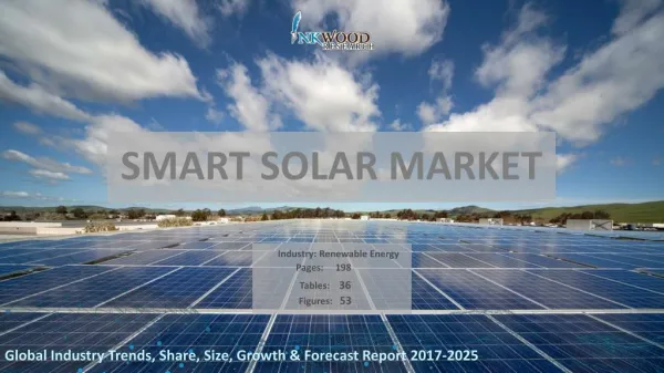 Smart Solar Market | Global Industry Trends, Analysis, Revenue, Report 2017-2025