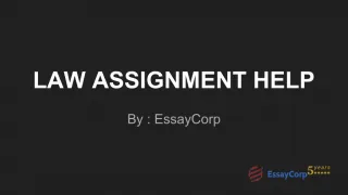 Law Assignment Help - slide 1