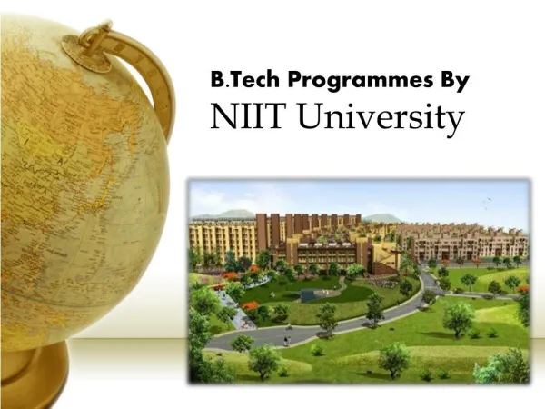 B.Tech Programmes By NIIT University