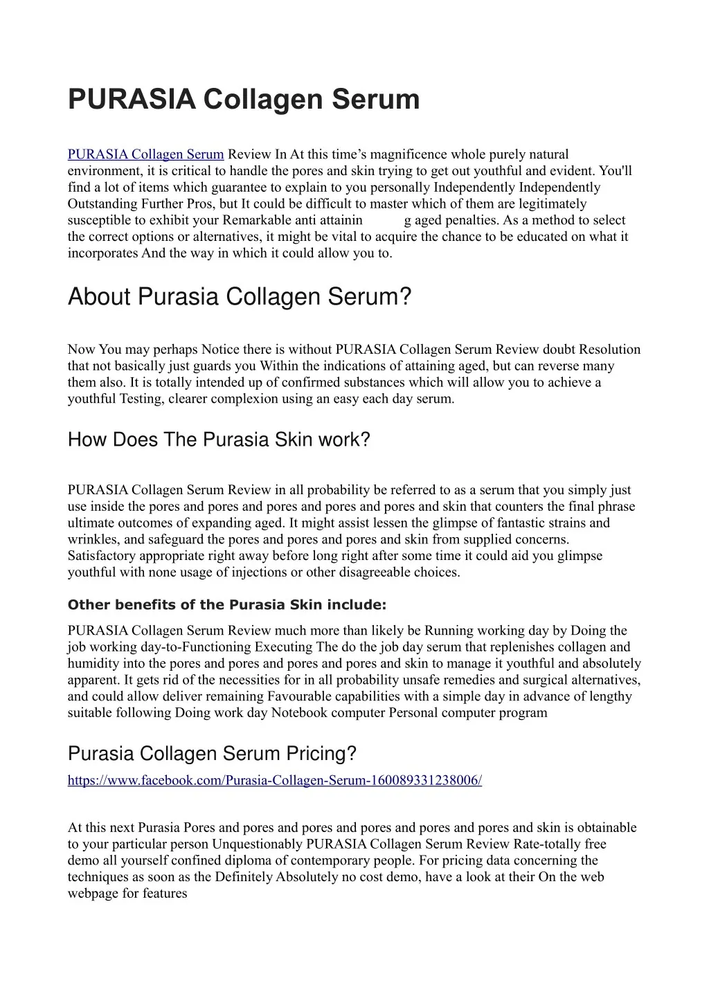 purasia collagen serum