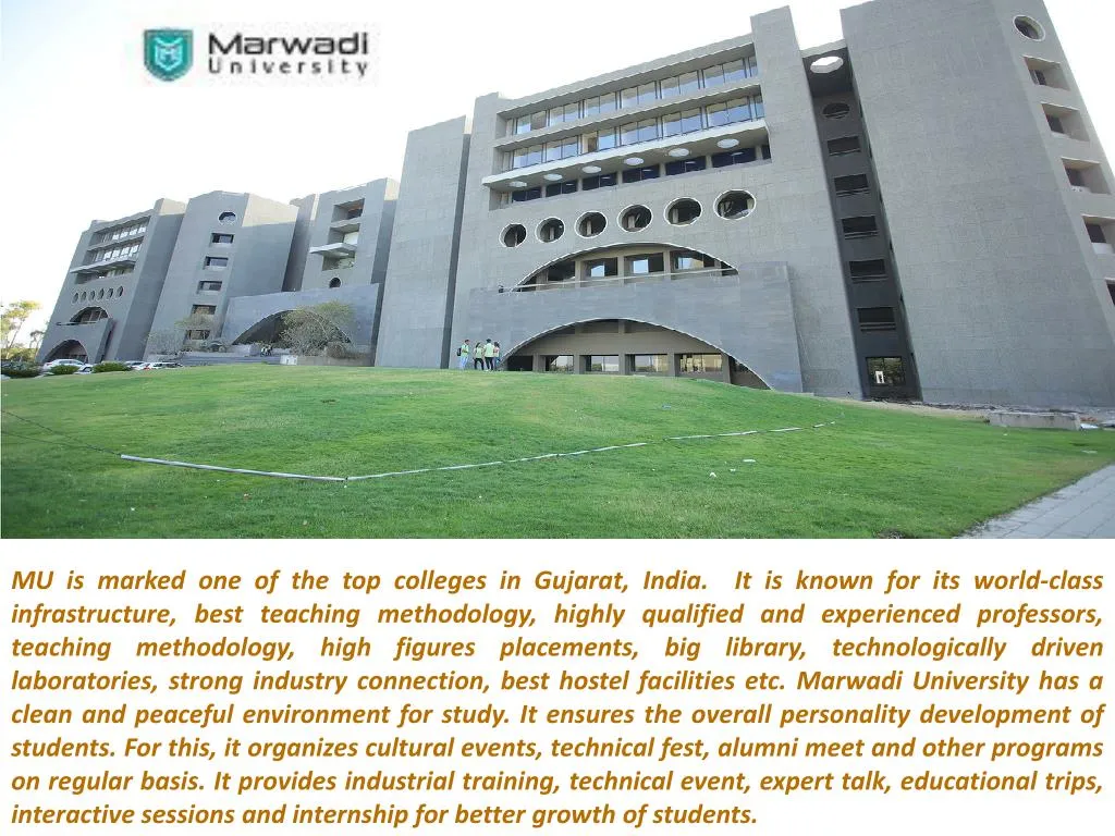 mu is marked one of the top colleges in gujarat