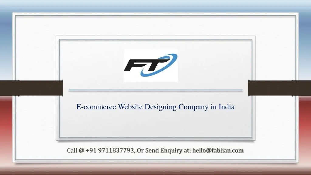 e commerce website designing company in india