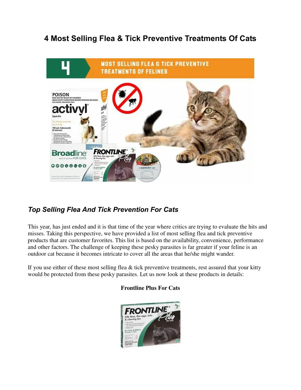 4 most selling flea tick preventive treatments