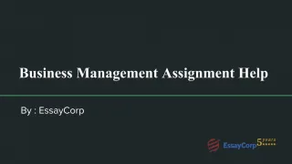 Business Management Assignment Help - slide 1