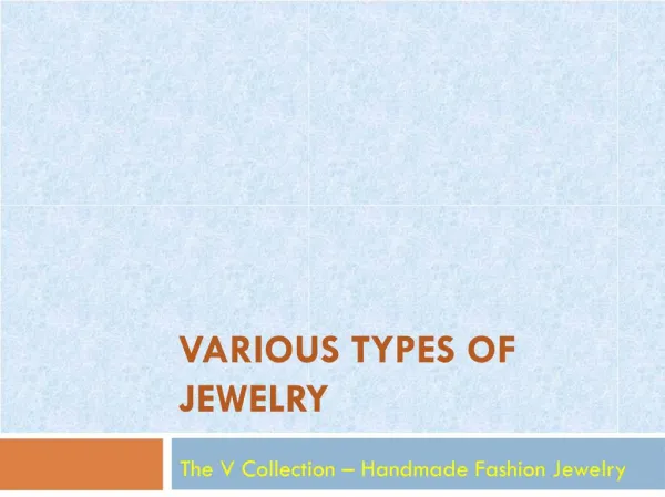 Various type of beautiful Jewelry for women by The V Collection