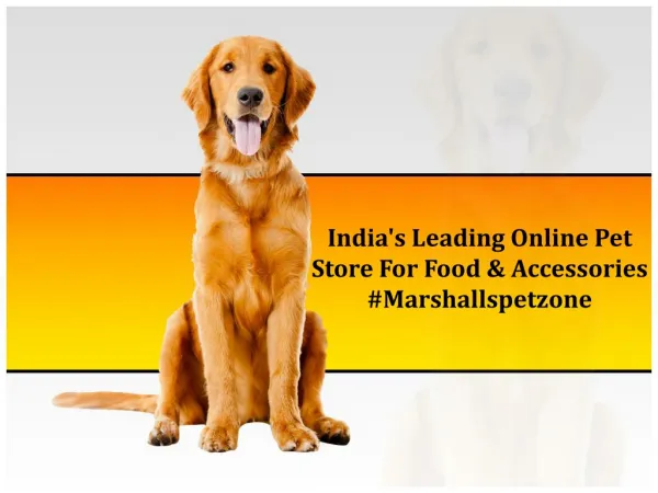 India's Leading Online Pet Store For Food & Accessories #Marshallspetzone