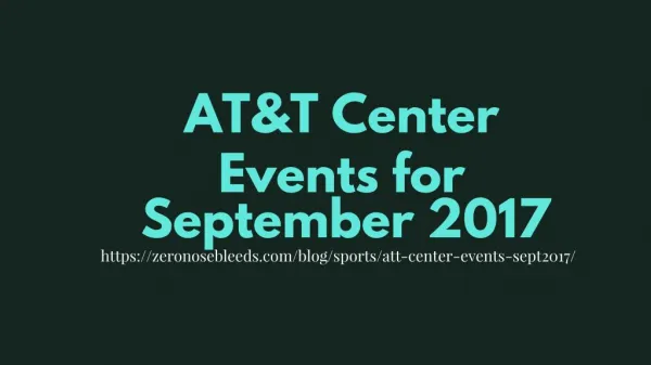 AT&T Center Events for September 2017
