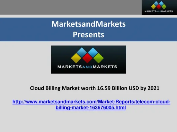 Cloud Billing Market worth 16.59 Billion USD by 2021