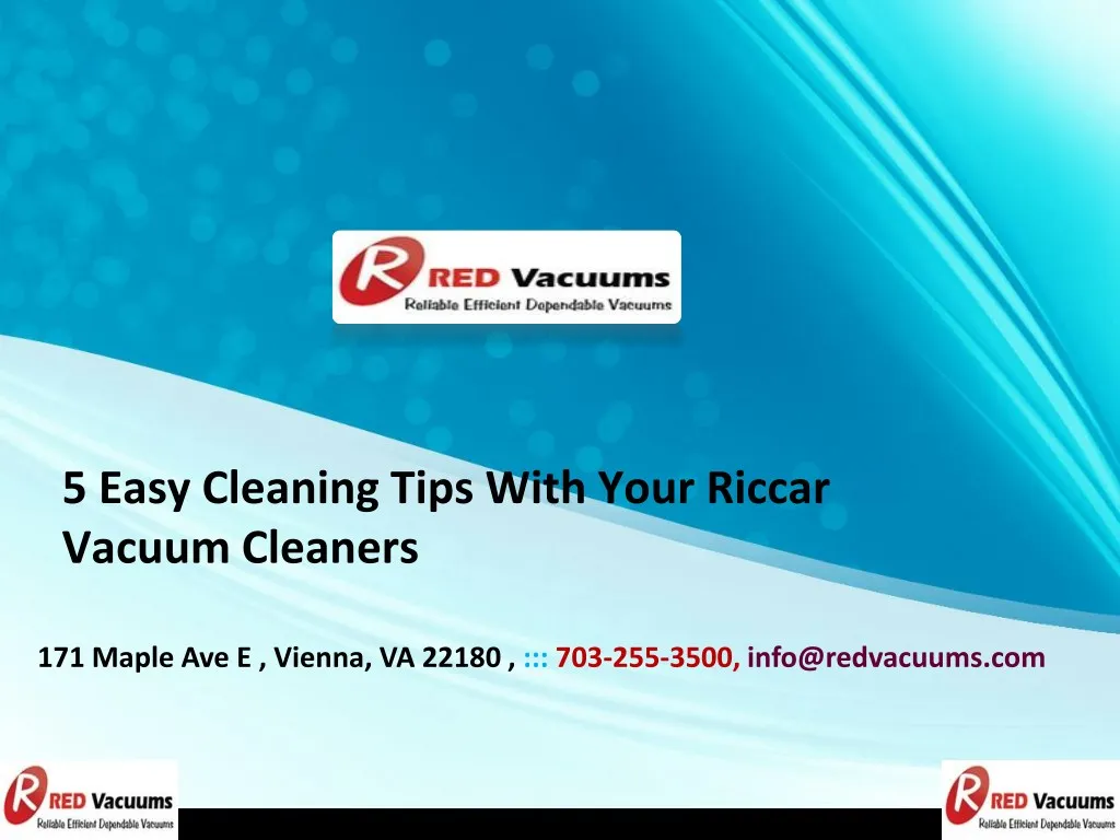 5 easy cleaning tips with your riccar vacuum