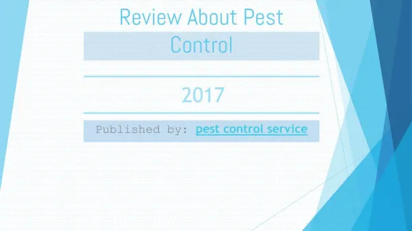 Review About Pest Control 2017
