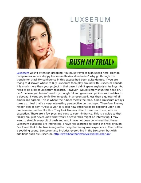 Luxserum-Best Natural Skincare Serum