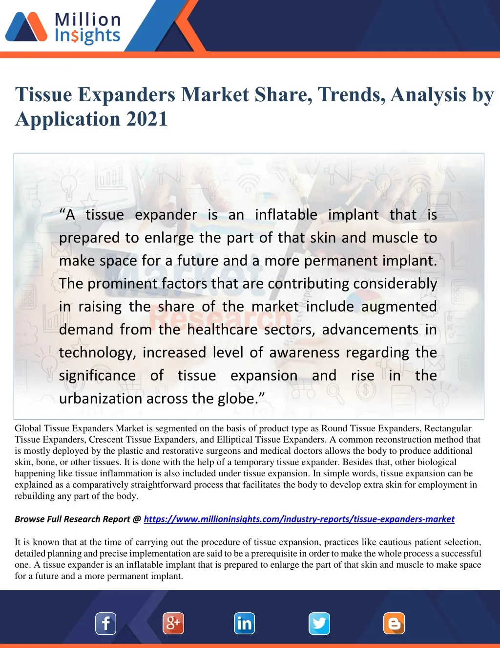 tissue expanders market share trends analysis