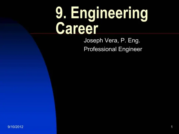 9. Engineering Career