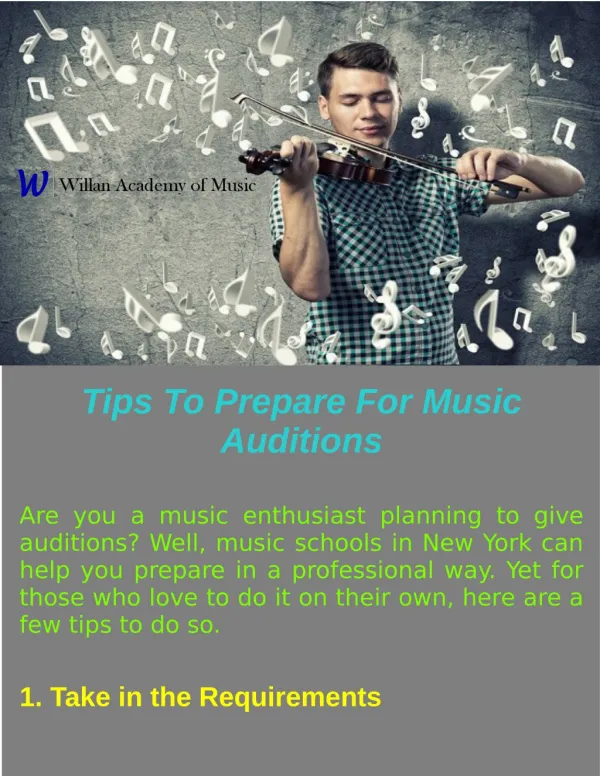 Tips To Prepare For Music Auditions