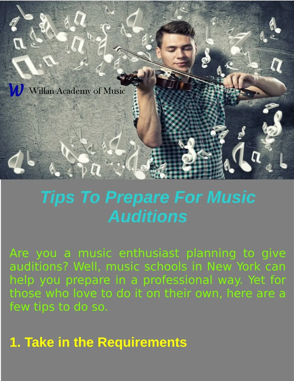 tips to prepare for music auditions