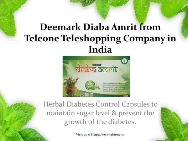 Deemark Diaba Amrit - Diabetes Control Medicine by Teleone