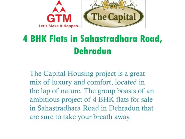 4 BHK Flats in Sahastradhara Road, Dehradun