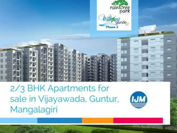 2/3 BHK Apartments for sale in Vijayawada, Guntur, Mangalagiri