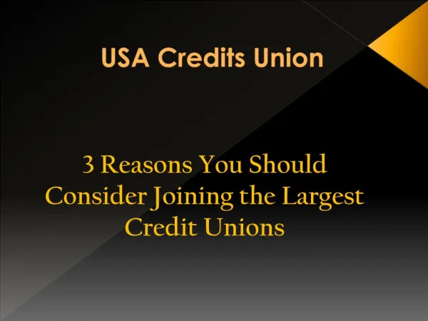 Get List of Largest Credit Unions