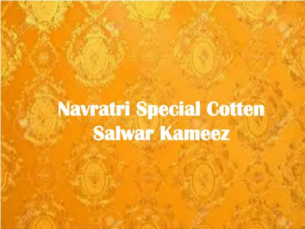 Navratri Special Cotten Salwar Kameez