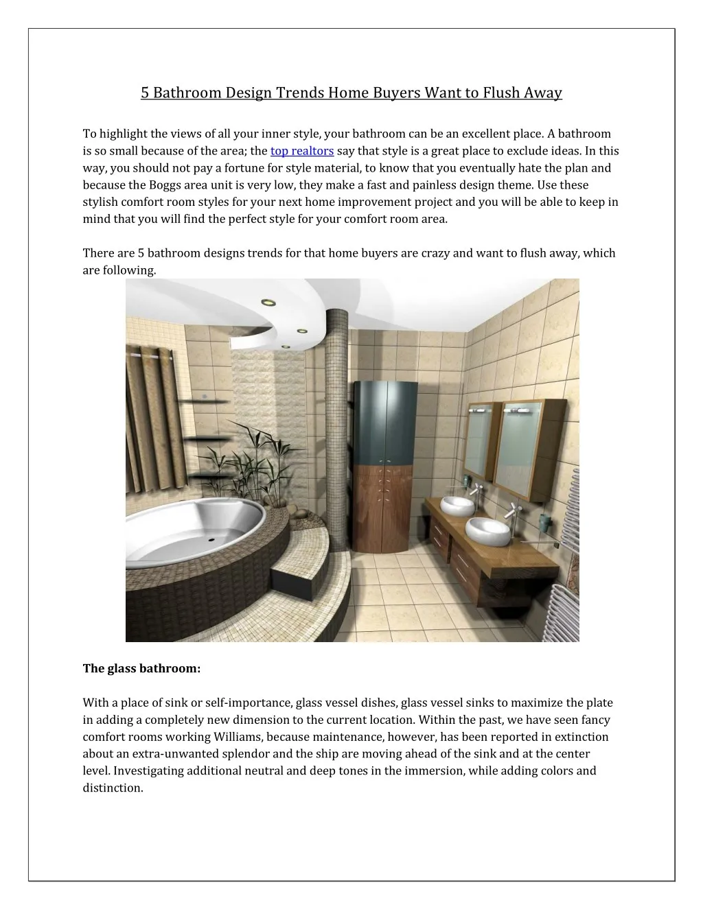 5 bathroom design trends home buyers want