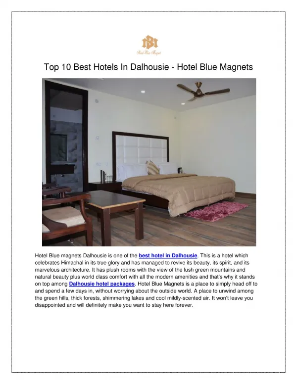 Best Hotel in Dalhousie-Dalhousie Hotels Packages