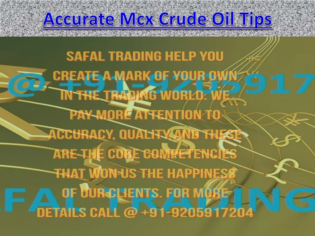 accurate mcx crude oil tips