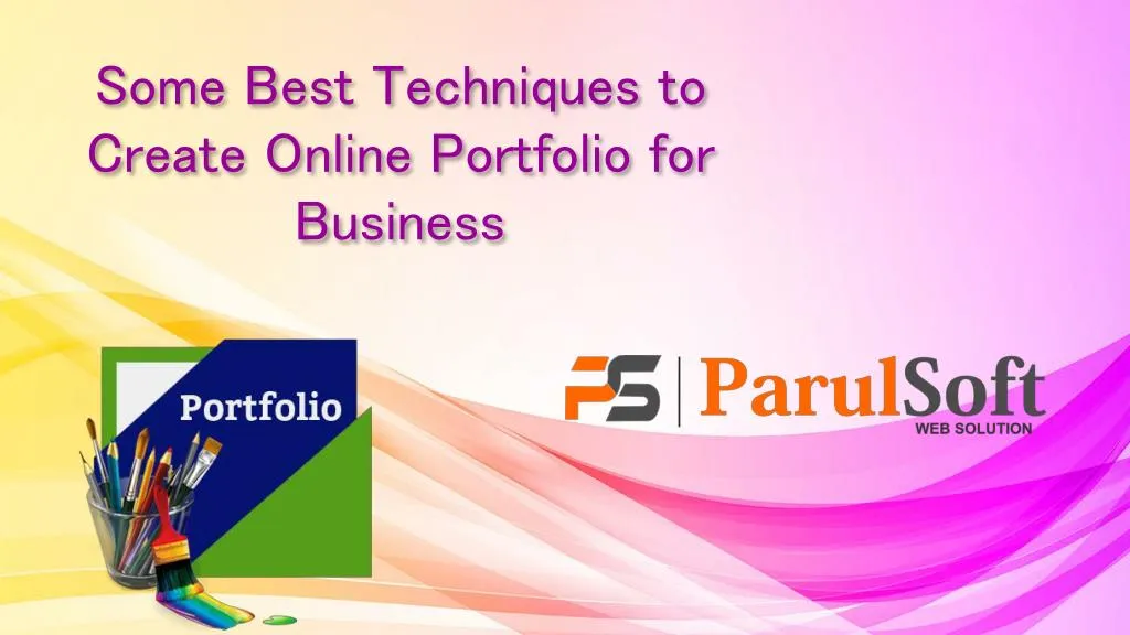 some best techniques to create online portfolio for business