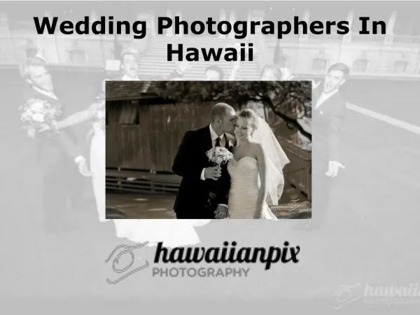 Wedding Photographers In Hawaii.