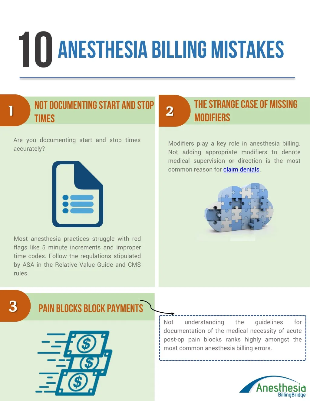 10 anesthesia billing mistakes