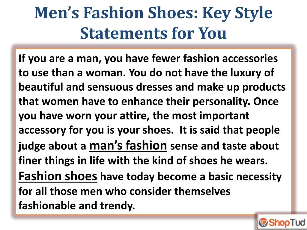 men s fashion shoes key style statements for you