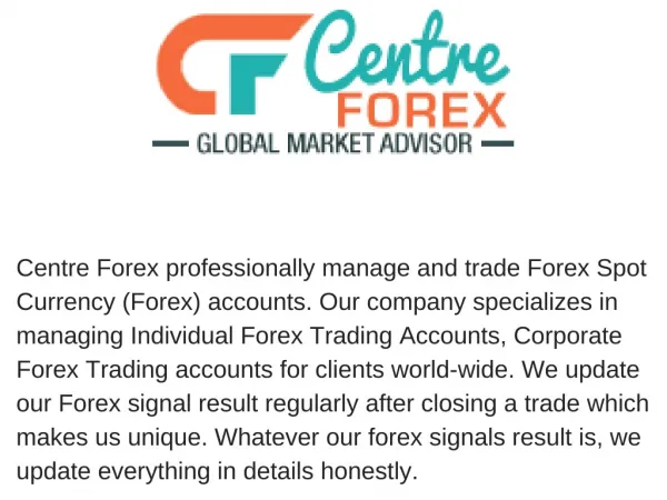 Most Reliable forex Signal Provider