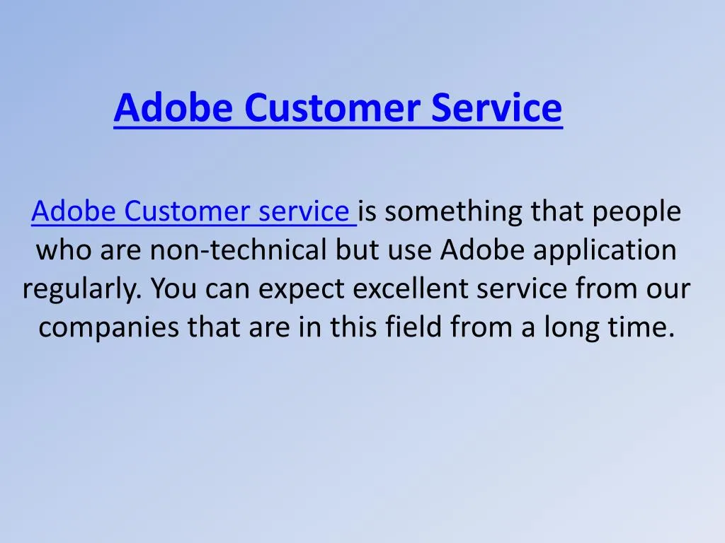 adobe customer service